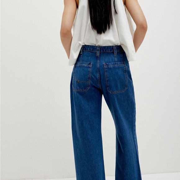 FREE PEOPLE NWT We The Free Palmer Cuffed Jeans- color tunnel vision - Picture 3 of 5